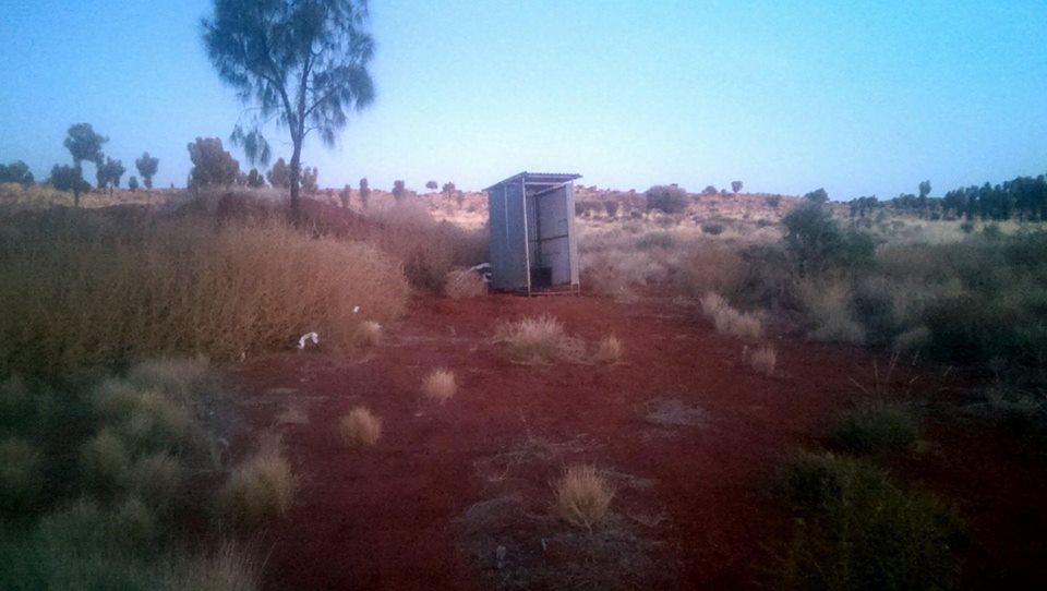 Bush camp toilet Central Australia